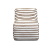 Senna Taupe Organic Stripes Contract-Grade Jacquard Fabric Accent Chair