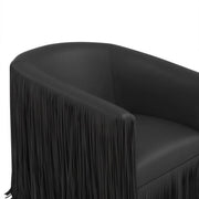 Shag Me Performance Vegan Leather Swivel Accent Chair