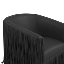 Shag Me Performance Vegan Leather Swivel Accent Chair