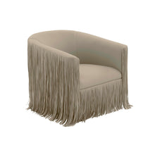 Shag Me Performance Vegan Leather Swivel Accent Chair