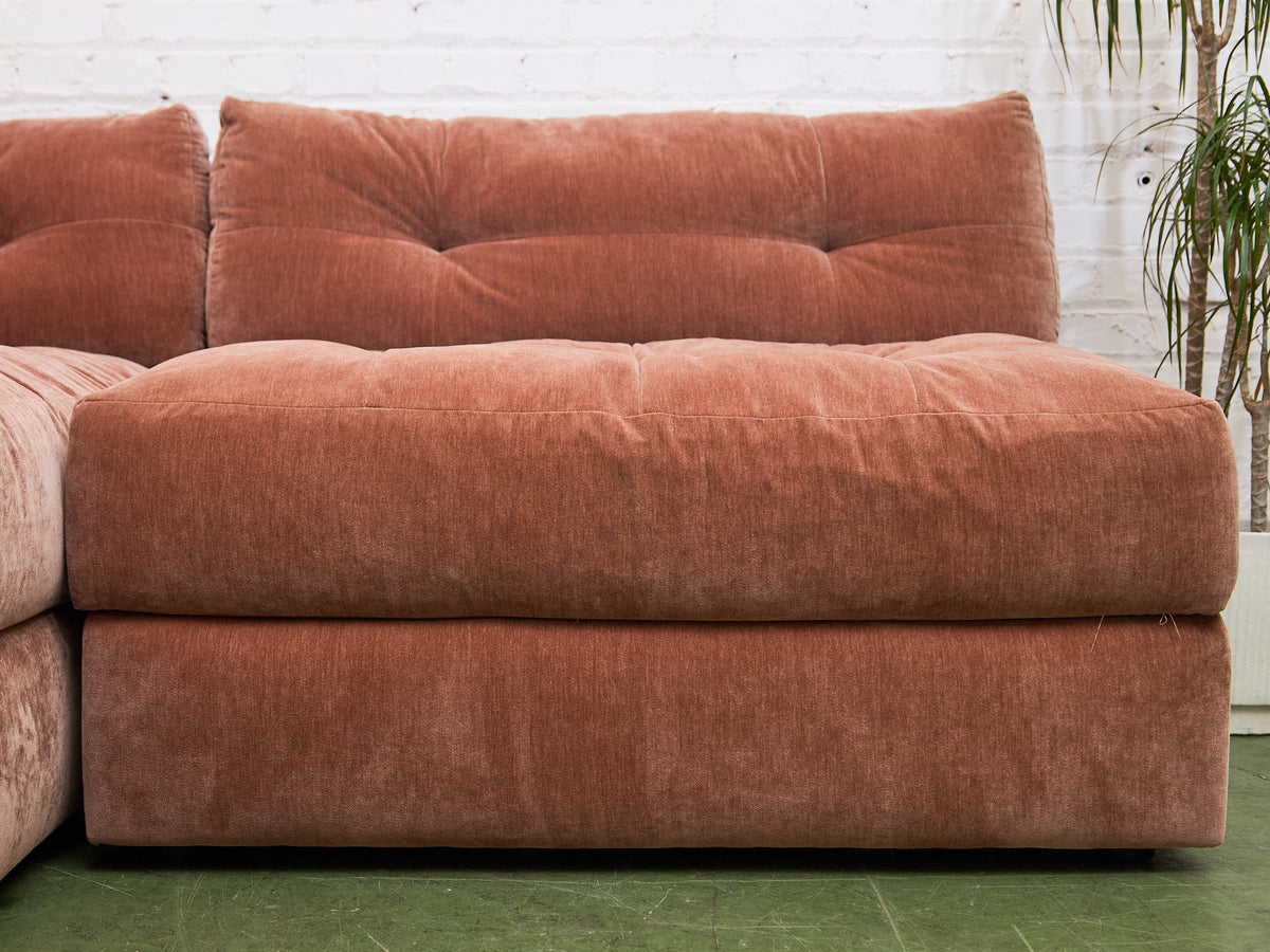 Prima Armless Corner Sofa in Ginger