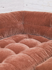 Prima Armless Corner Sofa in Ginger
