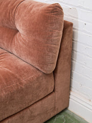 Prima Armless Corner Sofa in Ginger