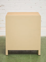 Single Blonde 3 Drawer Burlwood Nightstand