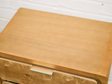 Single Blonde 3 Drawer Burlwood Nightstand