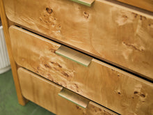 Single Blonde 3 Drawer Burlwood Nightstand