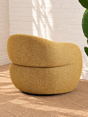 Valencia Lounge Chair in Textured Yellow