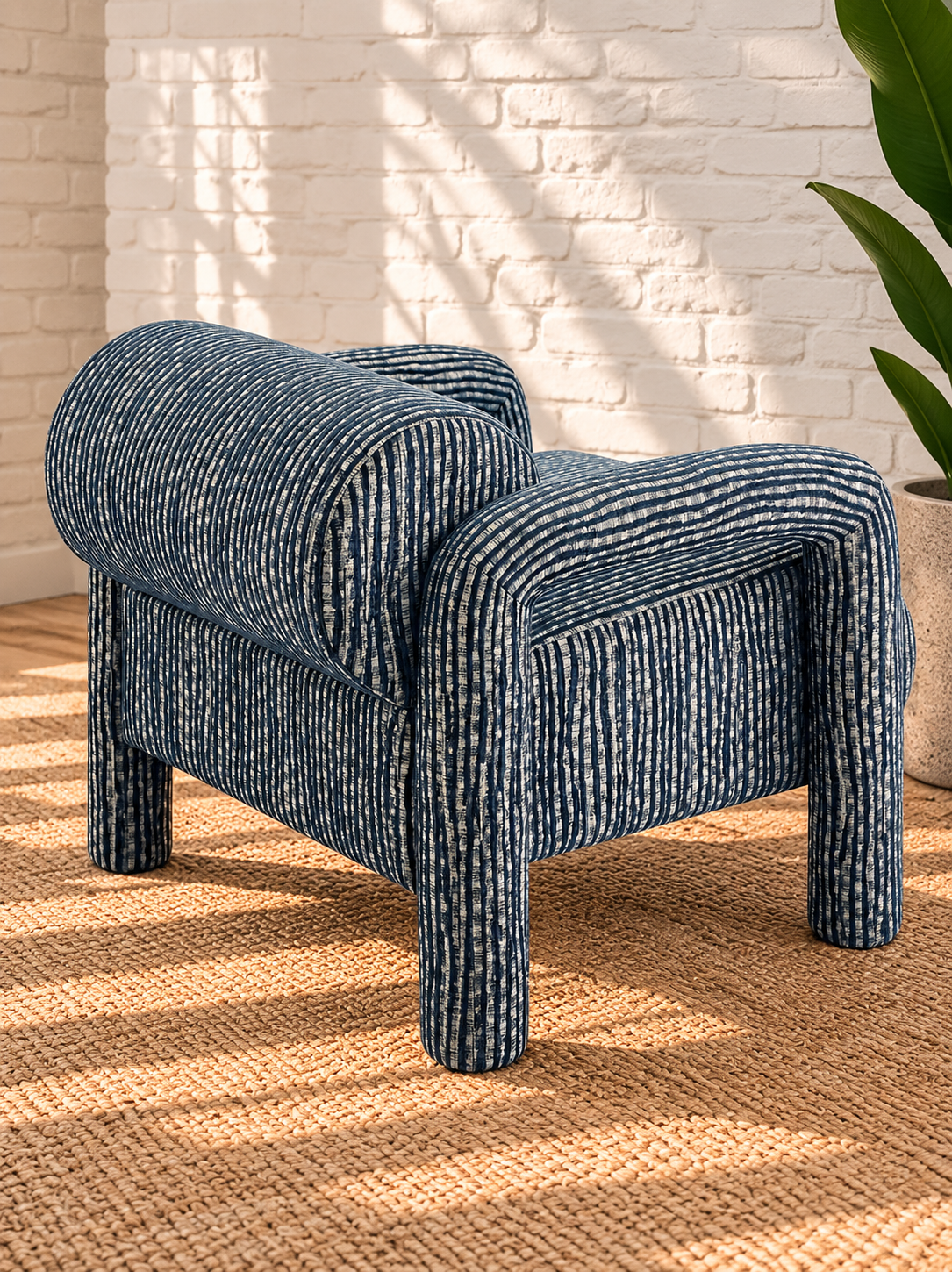 Verona Lounge Chair in Slate Blue