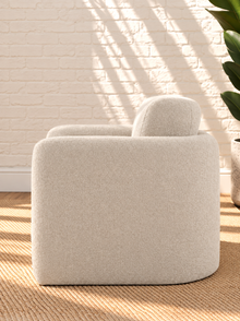 Viela Lounge Chair in Oatmeal Chenille