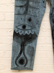 Hand-Painted Abstract Art Denim Jeans