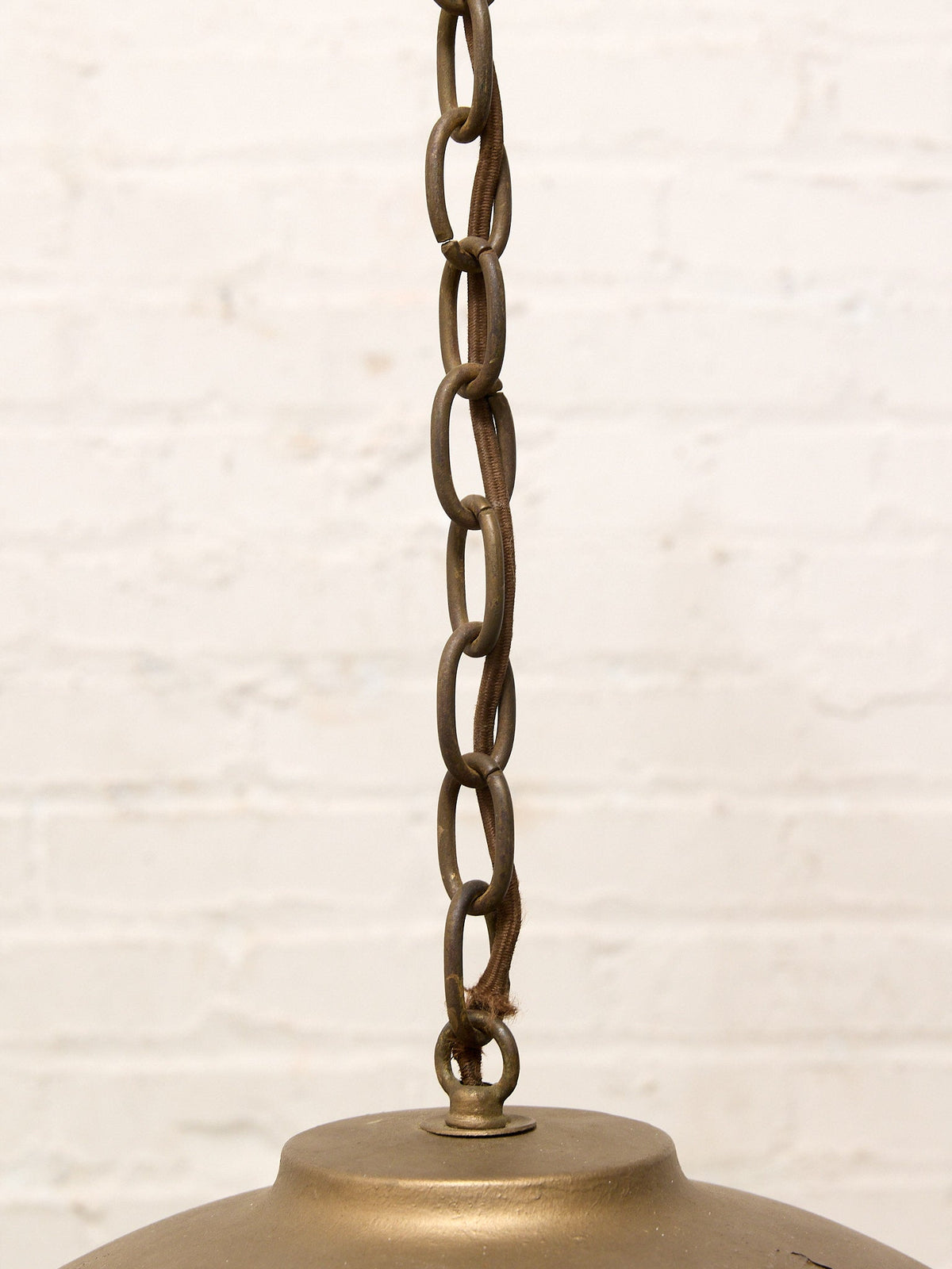 Vintage 1960s Sculptural Metal Hanging Pendant Lamp