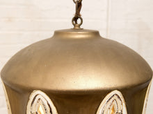 Vintage 1960s Sculptural Metal Hanging Pendant Lamp
