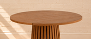 Vivian Slatted Bar Table in Warm Teak 31 Inches