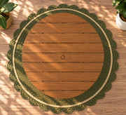 Vivian Slatted outdoor indoor Dining Table in Warm Teak 55 Inches