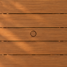 Vivian Slatted outdoor indoor Dining Table in Warm Teak 55 Inches