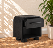Pair of Vivienne One Drawer Nightstands in Charcoal