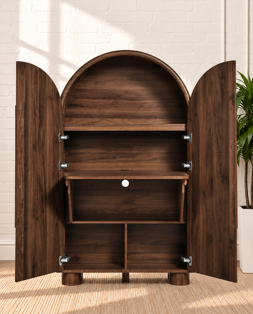Vivienne Secretary Cabinet in Dark Walnut