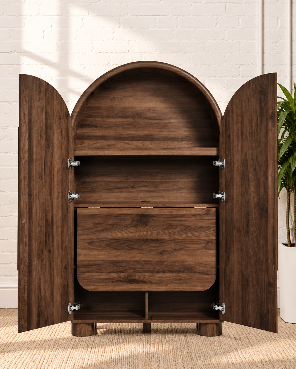 Vivienne Secretary Cabinet in Dark Walnut