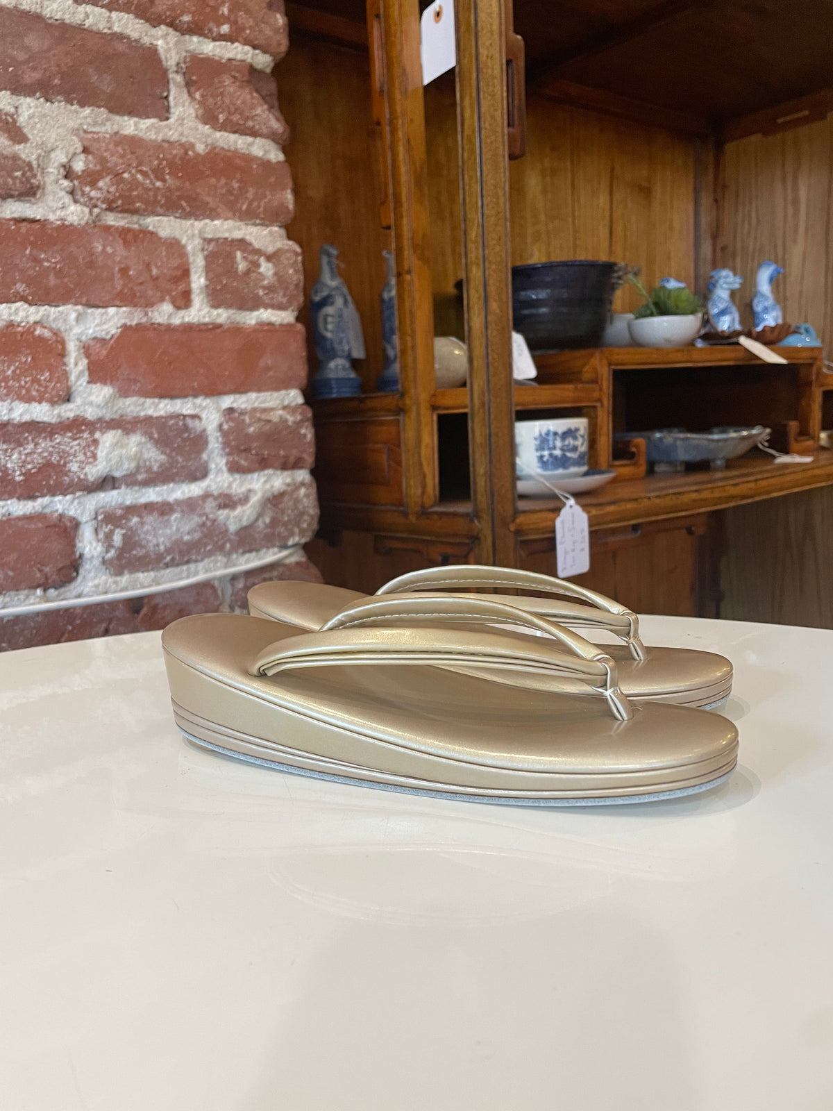 Vintage Golden Geta Sandals