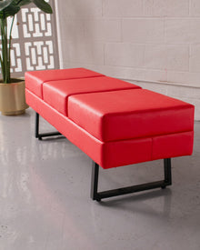 Red Modernist Bench