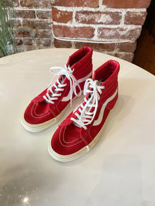 Red Canvas High Top Vans (10M)