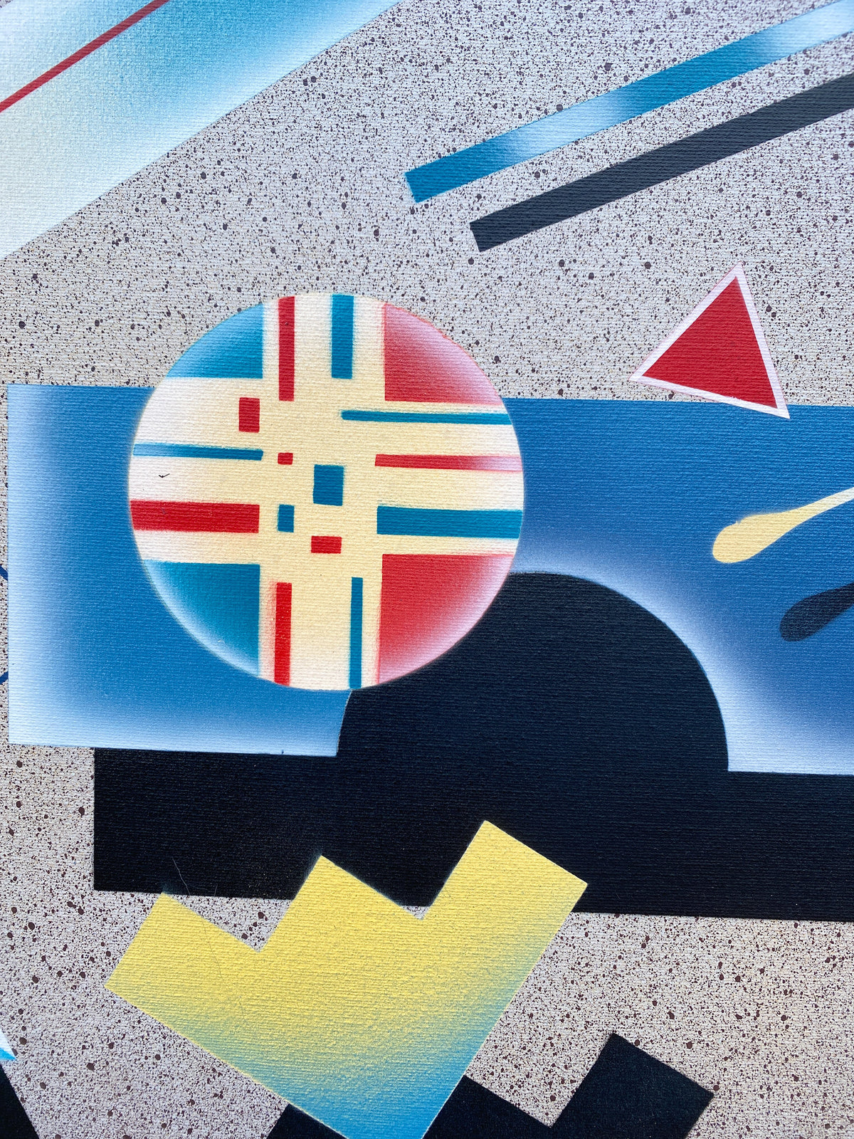 Vintage Post Modern Abstract Painting