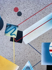 Vintage Post Modern Abstract Painting