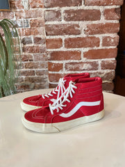 Red Canvas High Top Vans (10M)