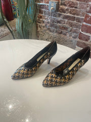 Vintage Stephane Kelian Gold Woven Heels (S6.5)