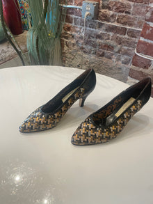Vintage Stephane Kelian Gold Woven Heels (S6.5)