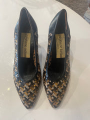 Vintage Stephane Kelian Gold Woven Heels (S6.5)