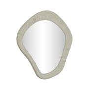 Orpheus 35"X31" Ribbed Lightweight Faux Stone Wall Mirror