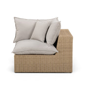 Cali Performance Fabric & Wicker Outdoor Corner Chair