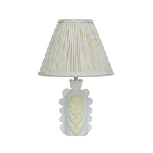 Edith Scalloped Papier Mache Flower Pleated Table Lamp