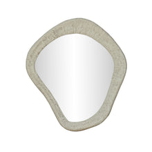 Orpheus 35"X31" Ribbed Lightweight Faux Stone Wall Mirror