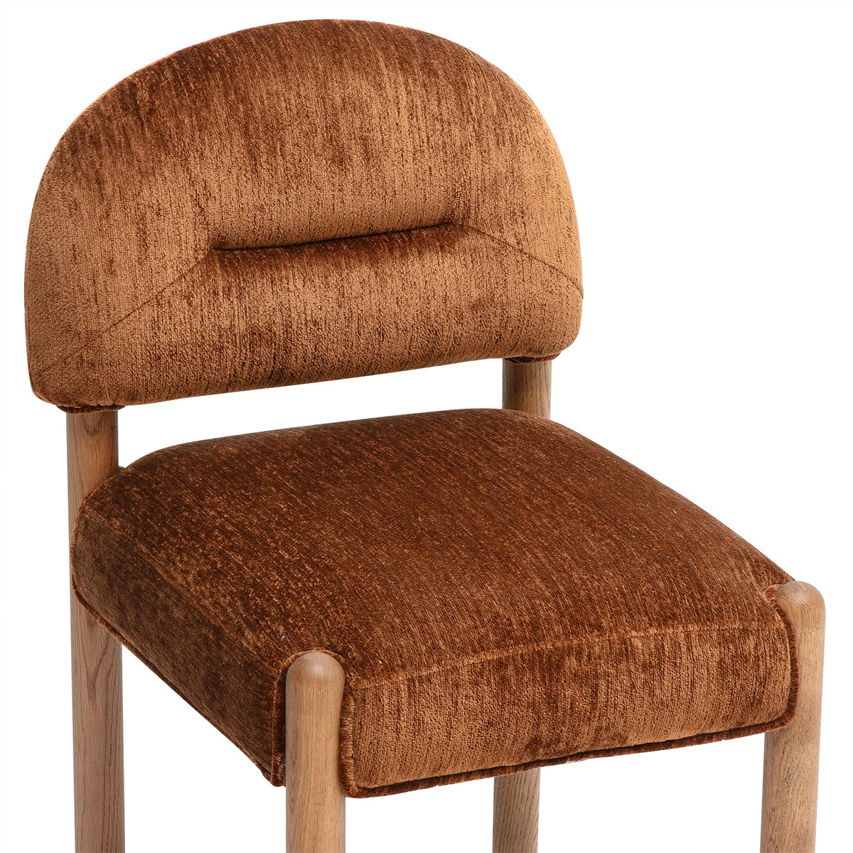 Bruno Thick Performance Chenille Arched Back Dining Chair
