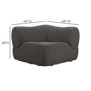 Zenith Contract-Grade Upcycled Fabric Corner Wedge