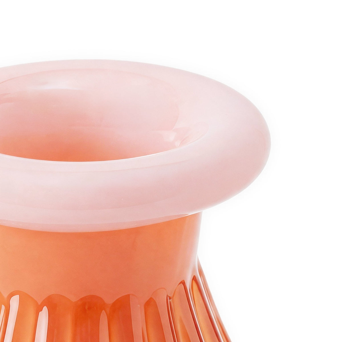 Shell Orange Glass Vase