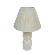 Edith Curved Papier Mache Flower Pleated Table Lamp