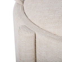 Bellamy Railroad Chenille Storage Stool With Reversible Tray Top