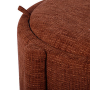 Bellamy Railroad Chenille Storage Stool With Reversible Tray Top