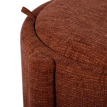 Bellamy Railroad Chenille Storage Stool With Reversible Tray Top