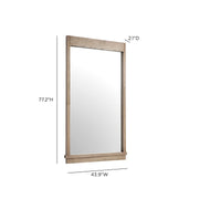 Aimee 44"X77" Solid Brushed Ash Floor Mirror