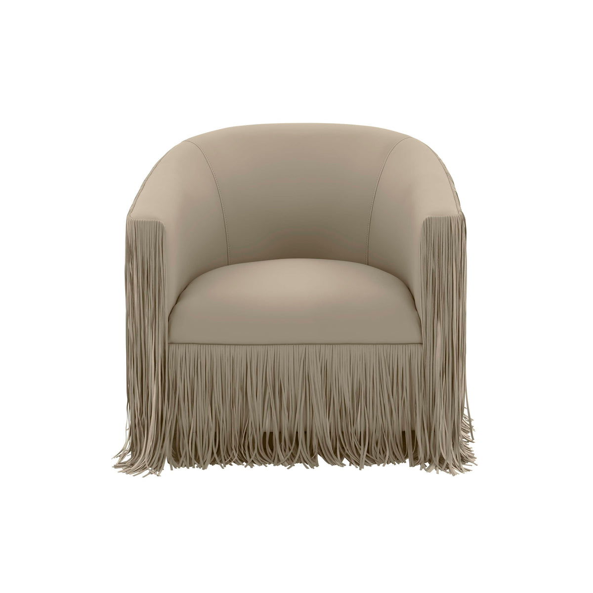 Shag Me Performance Vegan Leather Swivel Accent Chair