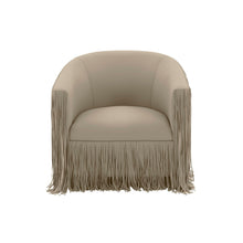 Shag Me Performance Vegan Leather Swivel Accent Chair