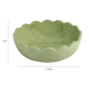 Holly Scalloped Resin Salad Bowl
