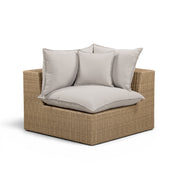 Cali Performance Fabric & Wicker Outdoor Corner Chair