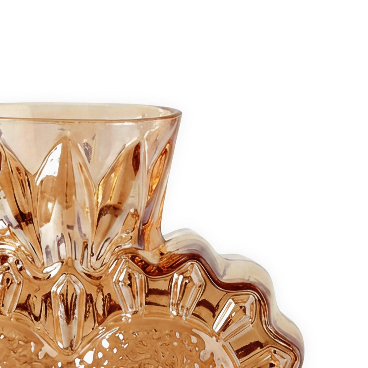 Heart Amber Glass Vase