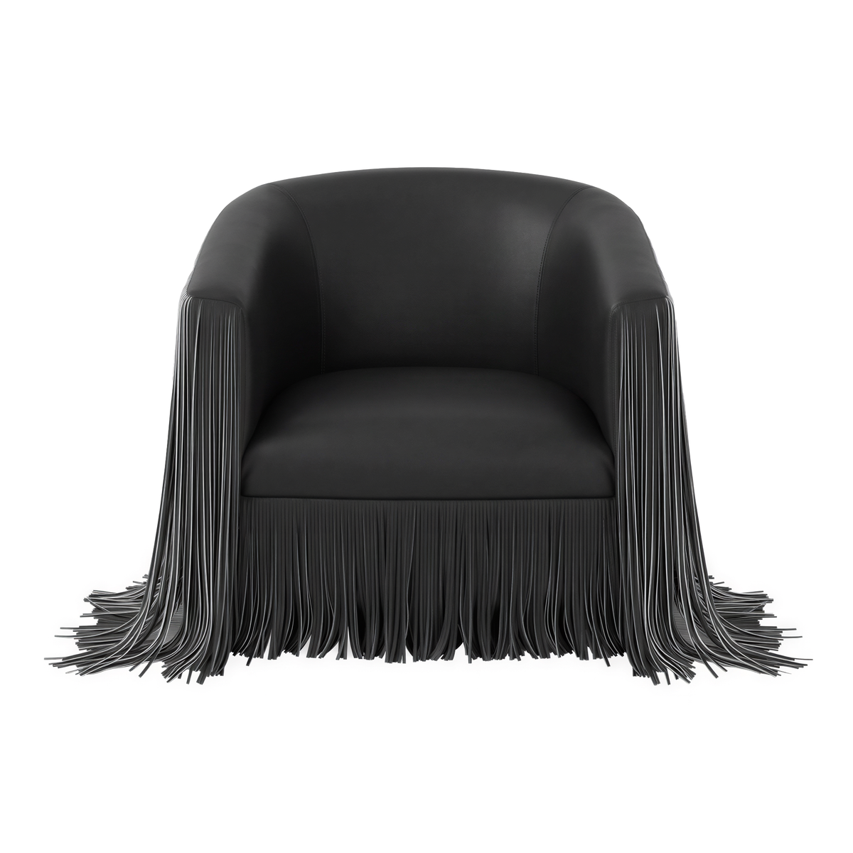 Shag Me Performance Vegan Leather Swivel Accent Chair