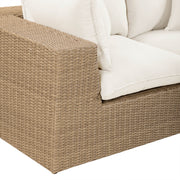 Cali 80" Performance Fabric & Wicker Outdoor Loveseat